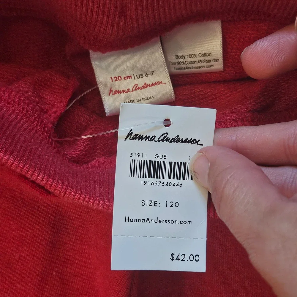 Hanna Andersson Shirt Jogger Set of 3 Kids 120 US 6-7 NEW Alien UFO Raglan Pants